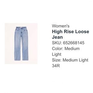 Abercrombie & Fitch Women's High Rise Loose Jean